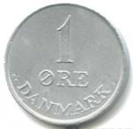 1 эре 1967 г. Дания(28) -4173 - аверс