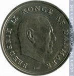 1 крона 1972 г. Дания(28) -4173 - реверс