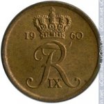 1 эре 1960 г. Дания(28) -4173 - аверс