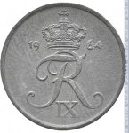1 эре 1964 г. Дания(28) -4173 - аверс
