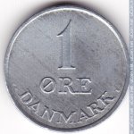 1 эре 1966 г. Дания(28) -4173 - реверс