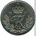 10 эре 1949 г. Дания(28) -4173 - аверс
