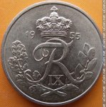 10 эре 1955 г. Дания(28) -4173 - аверс