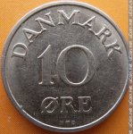 10 эре 1955 г. Дания(28) -4173 - реверс