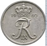 10 эре 1960 г. Дания(28) -4173 - аверс