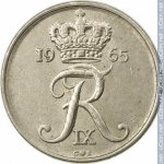 10 эре 1965 г. Дания(28) -4173 - аверс