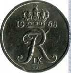 10 эре 1968 г. Дания(28) -4173 - аверс
