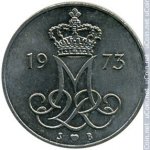 10 эре 1973 г. Дания(28) -4173 - аверс