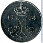 10 эре 1974 г. Дания(28) -4173 - аверс