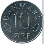 10 эре 1975 г. Дания(28) -4173 - реверс