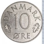 10 эре 1976 г. Дания(28) -4173 - реверс
