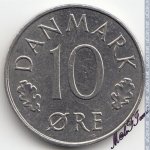 10 эре 1980 г. Дания(28) -4173 - реверс