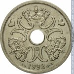 2 кроны 1992 г. Дания(28) -4173 - аверс