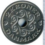 2 кроны 1994 г. Дания(28) -4173 - реверс