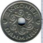 2 кроны 1997 г. Дания(28) -4173 - реверс
