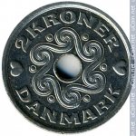 2 кроны 2002 г. Дания(28) -4173 - реверс