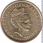 20 крон 1996 г. Дания(28) -4173 - аверс