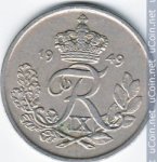 25 оре 1949 г. Дания(28) -4173 - реверс