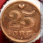 25 эре 1991 г. Дания(28) -4173 - аверс