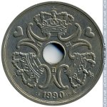 5 крон 1990 г. Дания(28) -4173 - аверс