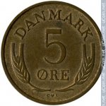 5 эре 1969 г. Дания(28) -4173 - реверс