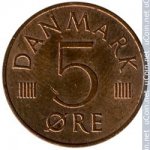 5 эре 1979 г. Дания(28) -4173 - реверс