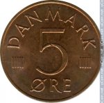 5 эре 1983 г. Дания(28) -4173 - реверс
