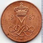 5 эре 1987 г. Дания(28) -4173 - аверс