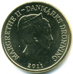 10 крон 2011 г. Дания(28) -4173 - реверс