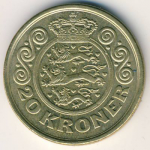 20 крон 2001 г. Дания(28) -4173 - аверс