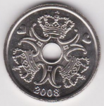 2 кроны 2008 г. Дания(28) -4173 - реверс