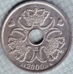 5 крон 2000 г. Дания(28) -4173 - реверс