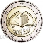 2евро 2016 г. Мальта(14) -21569 - аверс