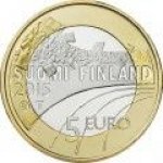 5 евро 2015 г. Финляндия(24) -16437 - реверс