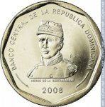 25 песо 2008 г. Доминиканская республика(7) -527 - аверс