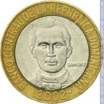 5 песо 2002 г. Доминиканская республика(7) -527 - аверс