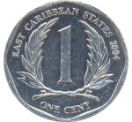 1 цент 2004 г. Восточные Карибские Штаты(Антигуа и Барбуду) -155 - аверс