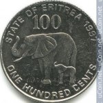 100 центов 1997 г. Эритрея(26) - 225 - аверс