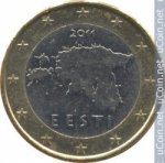 1 евро 2011 г. Эстония(26) - 3424 - реверс