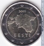 2 евро 2011 г. Эстония(26) - 3424 - реверс