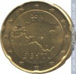 20 центов 2011 г. Эстония(26) - 3424 - реверс