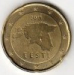 20 центов 2011 г. Эстония(26) - 3424 - реверс