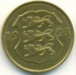5 крон 1993 г. Эстония(26) - 3424 - реверс