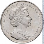 1 крона 2007 г. Фолклендские острова(24) -2562 - аверс