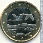 1 евро 2000 г. Финляндия(24) -16437 - реверс