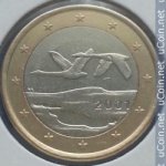 1 евро 2001 г. Финляндия(24) -16437 - реверс