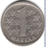 1 марка 1974 г. Финляндия(24) -16437 - реверс