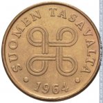 1 пенни 1964 г. Финляндия(24) -16437 - аверс
