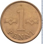 1 пенни 1964 г. Финляндия(24) -16437 - реверс