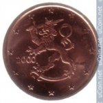 2 цента 2000 г. Финляндия(24) -16437 - реверс
